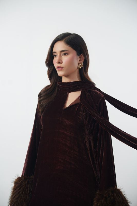 Fur Co Ord with attached Scarf