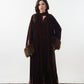 Fur Kaftan with attached scarf