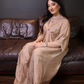 Pure Silk Champagne Gold Kaftan