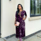 Mauve purple velvet formal