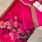 Hot Pink Embellished Silk Set