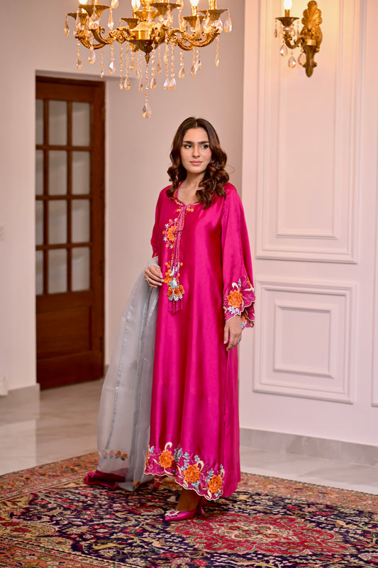 Magenta Flutter Kaftan