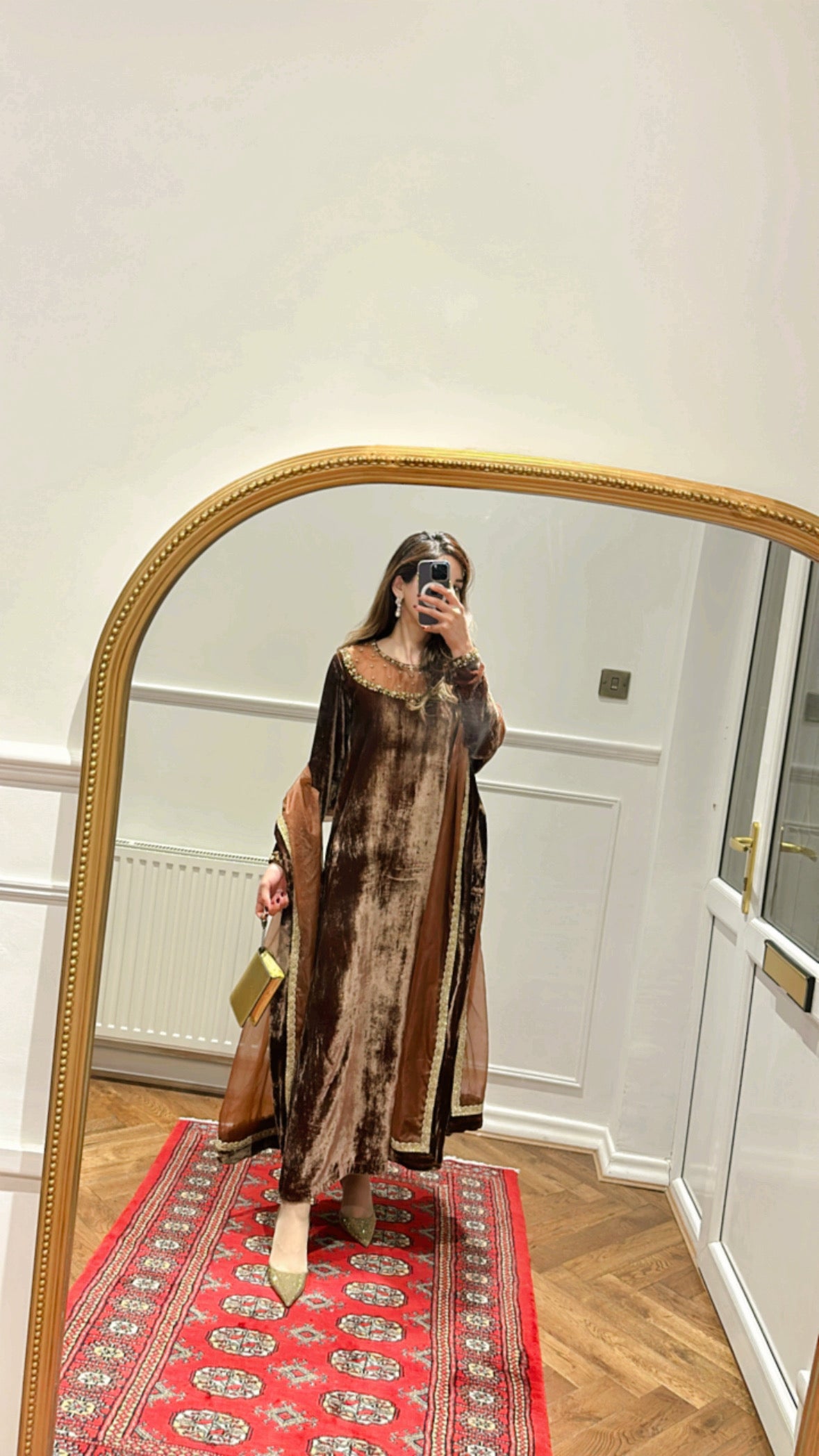 Brown velvet formal (3piece)