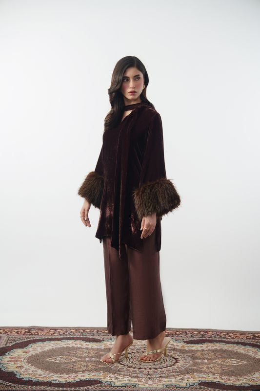 Fur Co Ord with attached Scarf