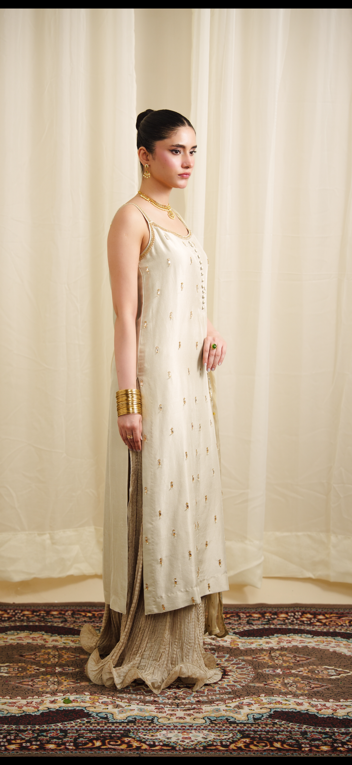 Ivory Jeweled (Long shirt)