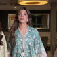 Aqua floral KAFTAN