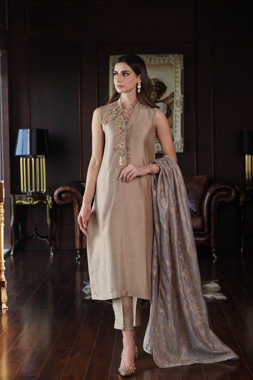 Formal Champagne Gold Set (3 Piece) mor-by-mahnoor-ali Formal Champagne Gold Set (3 Piece) mor-by-mahnoor-ali